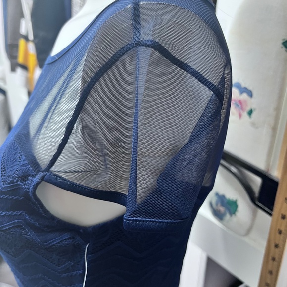 IMPRESS Blue Mini Dress with Cap Sleeves for Cocktail Free Gift Evertime - Picture 4 of 9